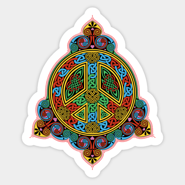 celtic-peace-sign-knotwork-in-color-celtic-sticker-teepublic